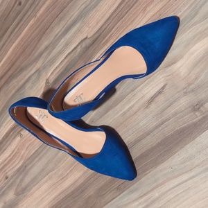 Wedged Suede Blue heels